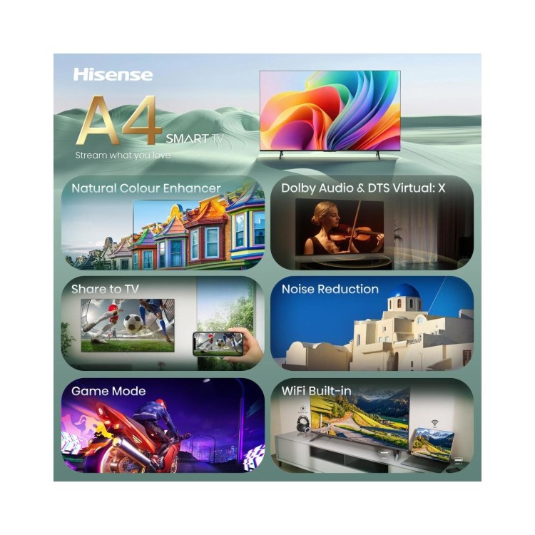Hisense 40A4STUK 40 Inch Full HD Smart TV  1080p LED Television