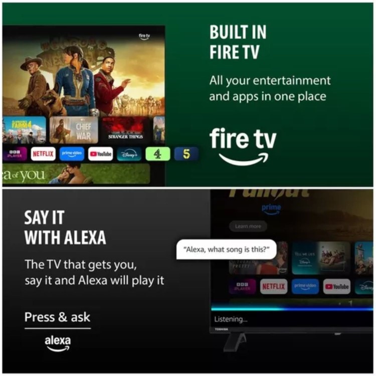 Toshiba 40LF2653DB 40 inch Smart Full HD HDR Fire TV LED TV with Freely