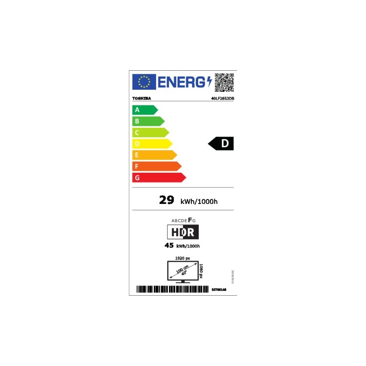 Toshiba 40LF2653DB 40 inch Smart Full HD HDR Fire TV LED TV with Freely