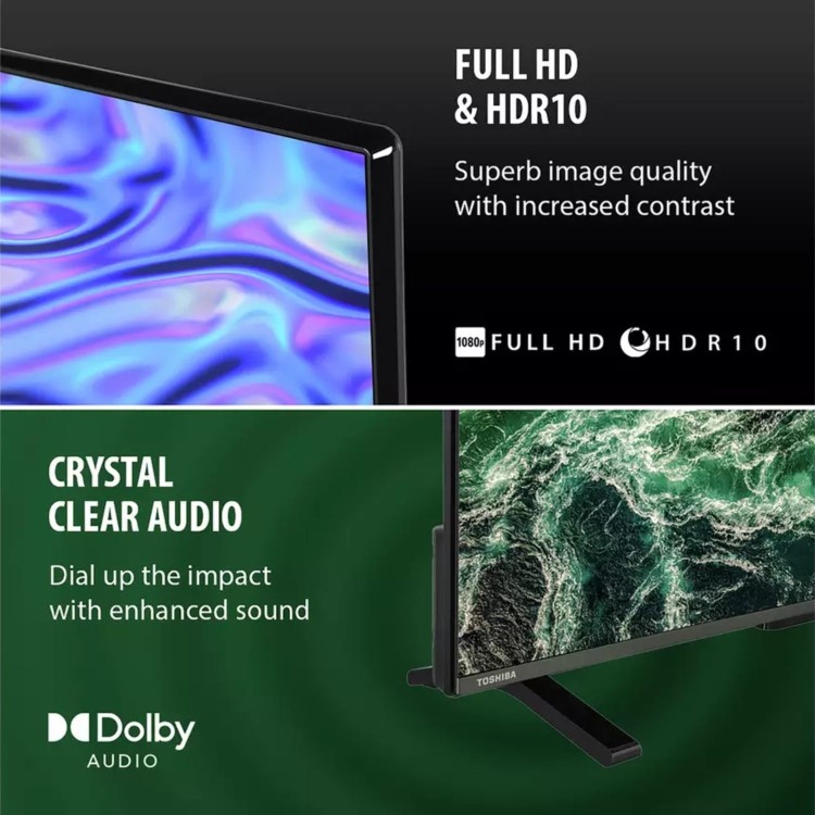 Toshiba 40LV2553DB 40" Full HD Smart LED TV with HDR10 Dolby Audio & Freely Streaming