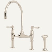 Perrin and Rowe 4173PF Ionian 2 Hole Mix Tap with Rinse in Pewter