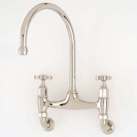 Perrin and Rowe 4182NI Ionian 2 Hole Crosshead Mix Tap in Nickel