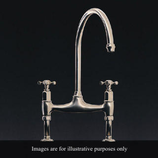 Perrin and Rowe 4192NIIG Traditional Ionian Two Hole Mixer Tap in Nickel