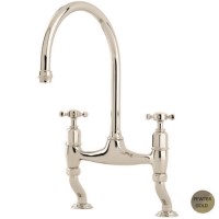 Perrin and Rowe 4192PFIG Traditional Ionian Two Hole Mixer Tap in Pewter