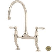 Perrin and Rowe 4193IGWPC Traditional Ionian Two Hole Mixer Tap in Inca Gold