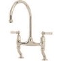 Perrin And Rowe 4193NIWPC Traditional Ionian Two Hole Mixer Tap Nickel/White Levers