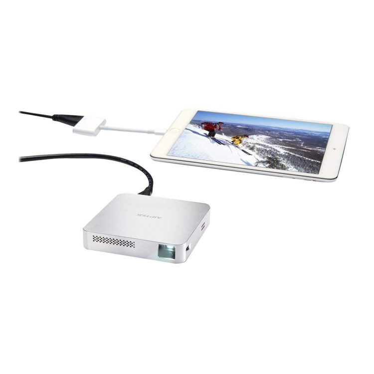 Aiptek MobileCinema i70 - DLP projector - 70 lumens - WVGA 854 x 480 - 16_9 - 802.11ac wireless / Miracast / AirPlay