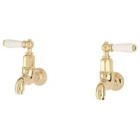 Perrin and Rowe 4332IGWPC Mayan Deck Mounted Bibcock Taps in Inca Gold