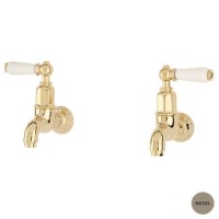 Perrin And Rowe 4322NIWPC Traditional Mayan Wall Mounted Bibcock Taps in Nickel