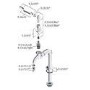 Perrin and Rowe 4338PF Traditional Mayan Deck Mounted Bibcock Taps