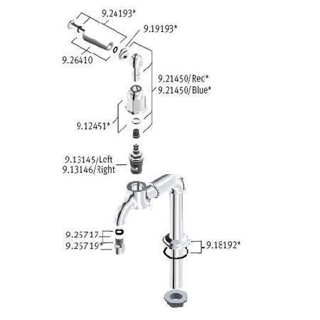 Perrin And Rowe 4338CP Traditional Mayan Deck Mounted Bibcock Taps