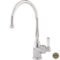 Perrin And Rowe 4341PFWPC Parthian Single Lever Mixer Tap Pewter/White Lever
