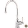 Perrin And Rowe 4341PFWPC Parthian Single Lever Mixer Tap Pewter/White Lever