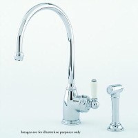 Perrin and Rowe 4346NI Traditional collection Parthian Single Lever Monobloc Mixer Tap with Rinse