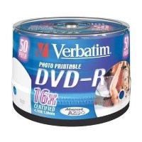 Verbatim DVD-R 4.7GB 16 Speed 50 pack Spindle Printable