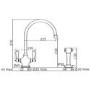Perrin And Rowe 4360CPWPC Phoenician Biflow Monobloc Mixer Tap with Rinse in Chrome