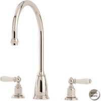 Perrin And Rowe 4371NIWPC Athenian 3 Hole Mixer Tap in Nickel