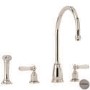 Perrin and Rowe 4376CP Athenian Three Hole Mixer Tap with Rinse