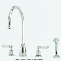 Perrin and Rowe 4376PF Athenian Three Hole Mixer Tap with Rinse
