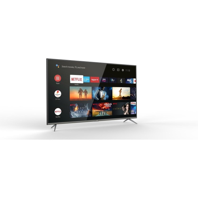 GRADE A2 - TCL 43EP658 43" Smart 4K Ultra HD Android TV - Silver Bezel