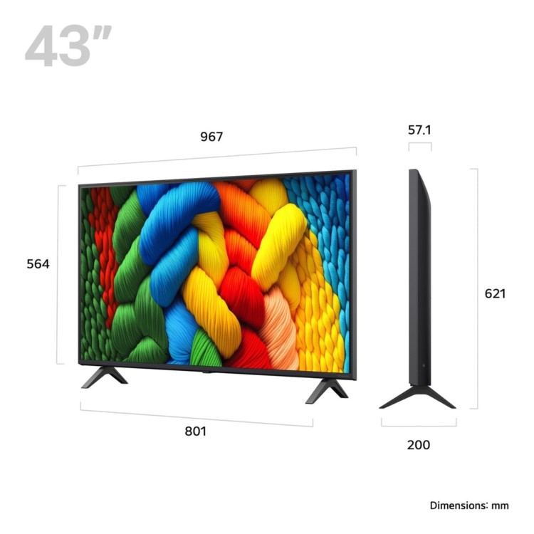 LG NANO80 50 inch 4K Ultra HD NanoCell AI Smart TV