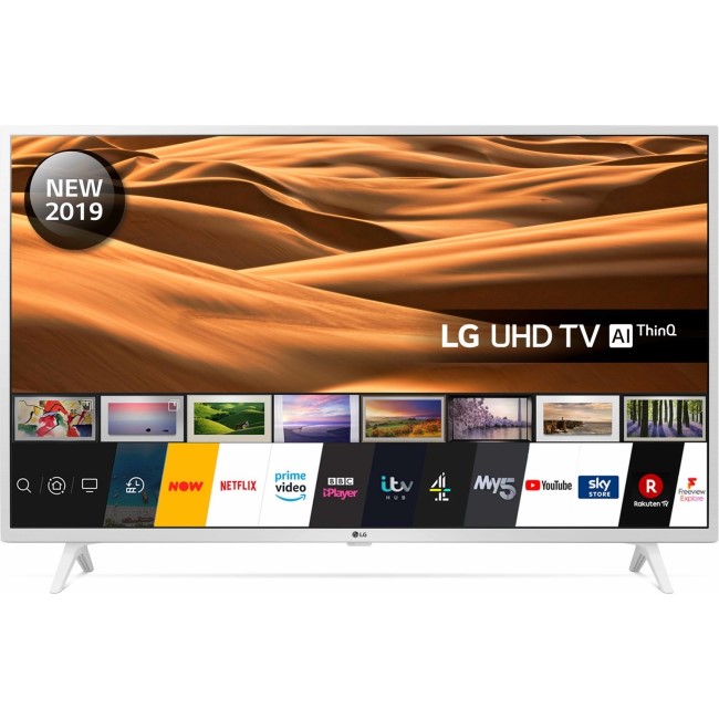 LG 43UM7390PLC 43" 4K Ultra HD Smart HDR LED TV with Freeview HD and Freesat - White