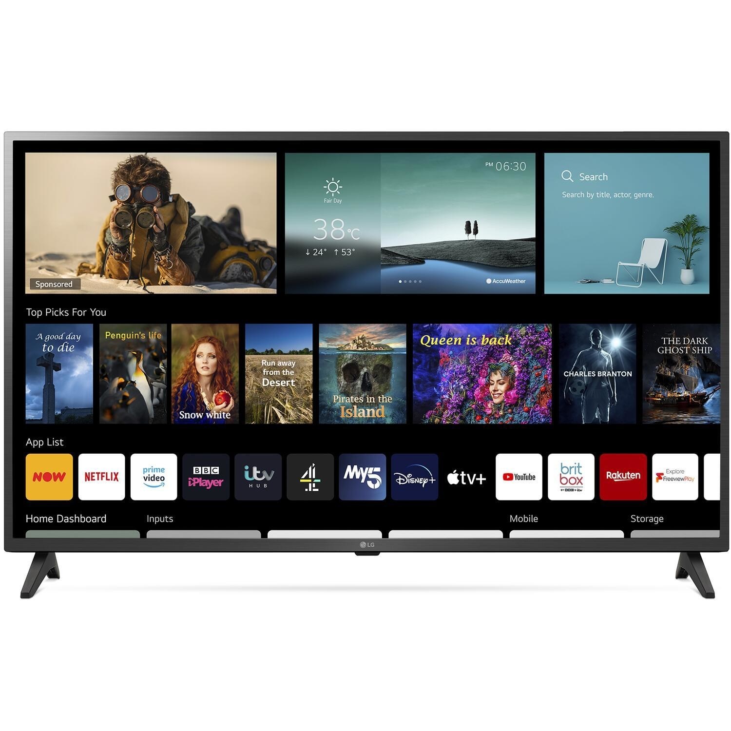 Refurbished LG 43 4K Ultra HD with HDR10 LED Freeview Play Smart TV