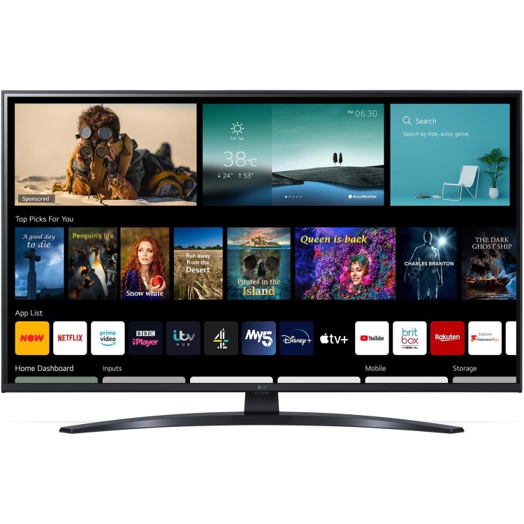 LG 43" 8100 Series 4K Ultra HD Smart TV with Freeview Play and Freesat HD