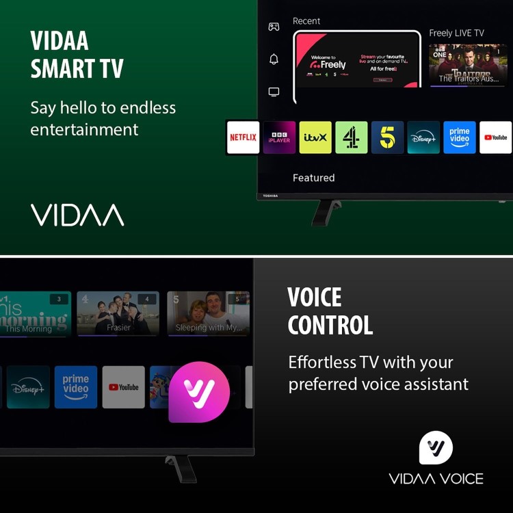 Toshiba 43UV1563DB 43" 4K Smart LED TV with Dolby Vision & Audio