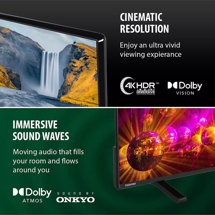 Refurbished Toshiba UV2F 65" 4K Ultra HD with HDR10 Freeview Play LED Smart TV