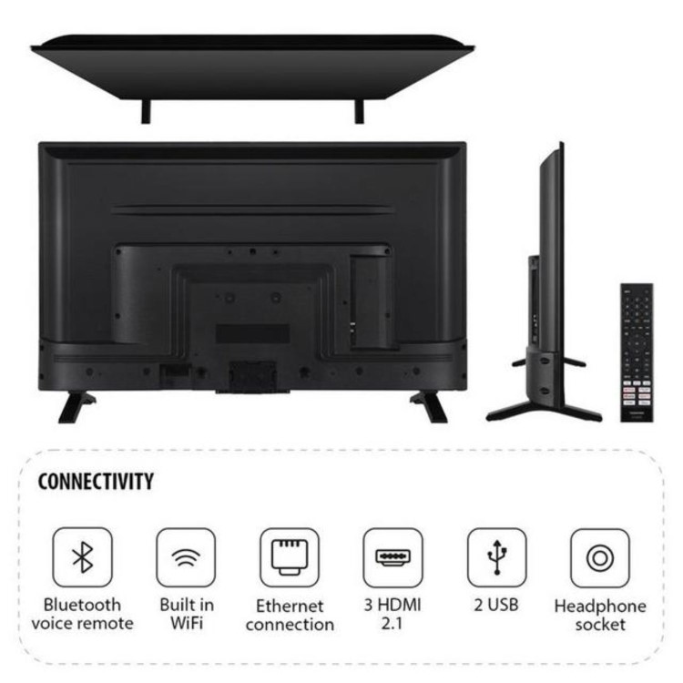 Refurbished Toshiba UV2F 65" 4K Ultra HD with HDR10 Freeview Play LED Smart TV