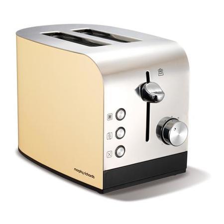 Morphy Richards 44205 Accents Cream Stainless Stl 2 Slice Toaster
