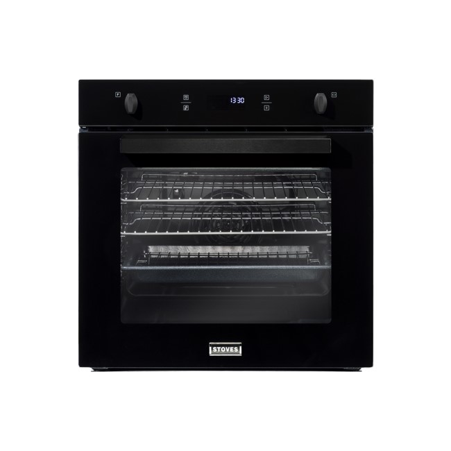 Stoves SEB602PY 73L Built-in Single Multifunction+ Oven With Pyrolytic Cleaning - Black