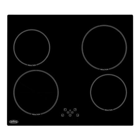 Belling IHT613 59cm Touch Control Four Zone Induction Hob For Plug-in Connection Black