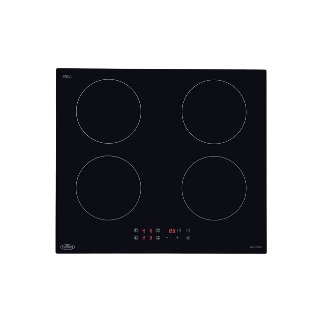 Refurbished Belling IHT6013 60cm Touch Control 4 Zone Induction Hob Black