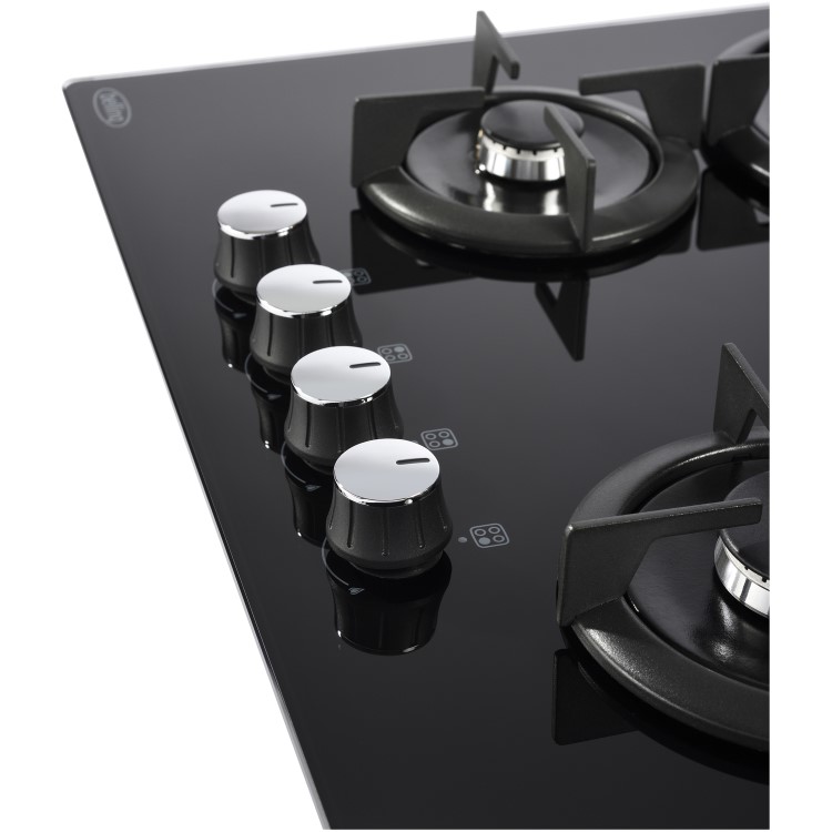 Belling 60cm 4 Burner Gas-on-Glass Gas Hob - Black