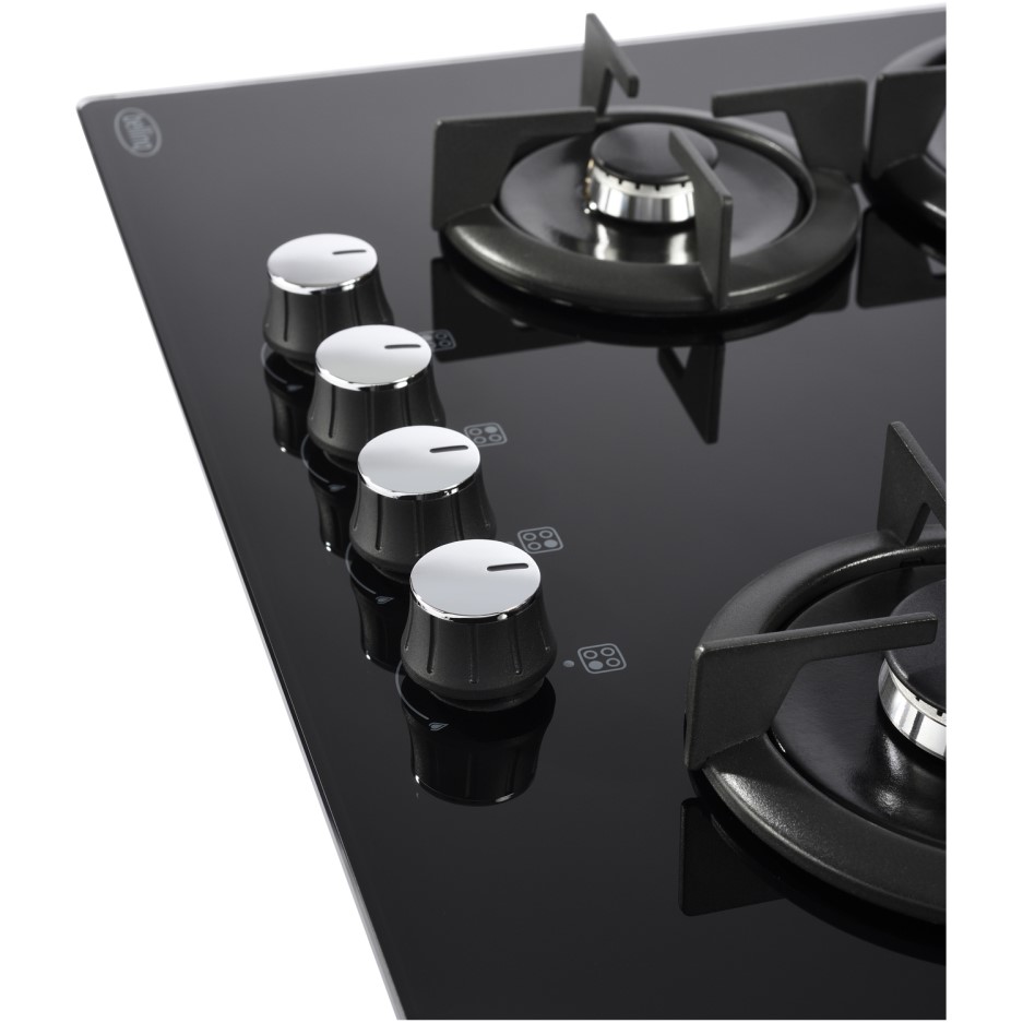 Belling GTG60C 60cm Front Control Four Burner Gasonglass Hob Black