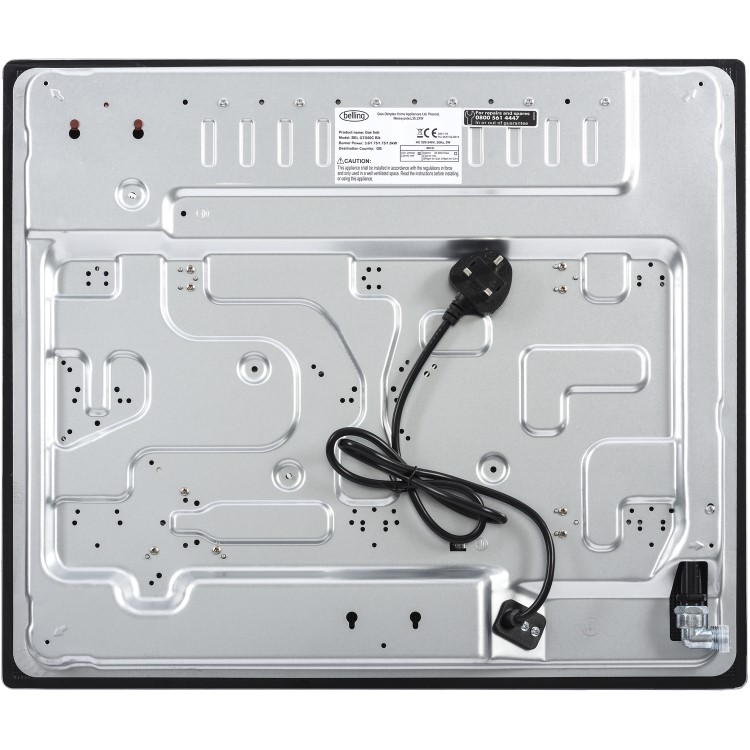 Belling 60cm 4 Burner Gas-on-Glass Gas Hob - Black