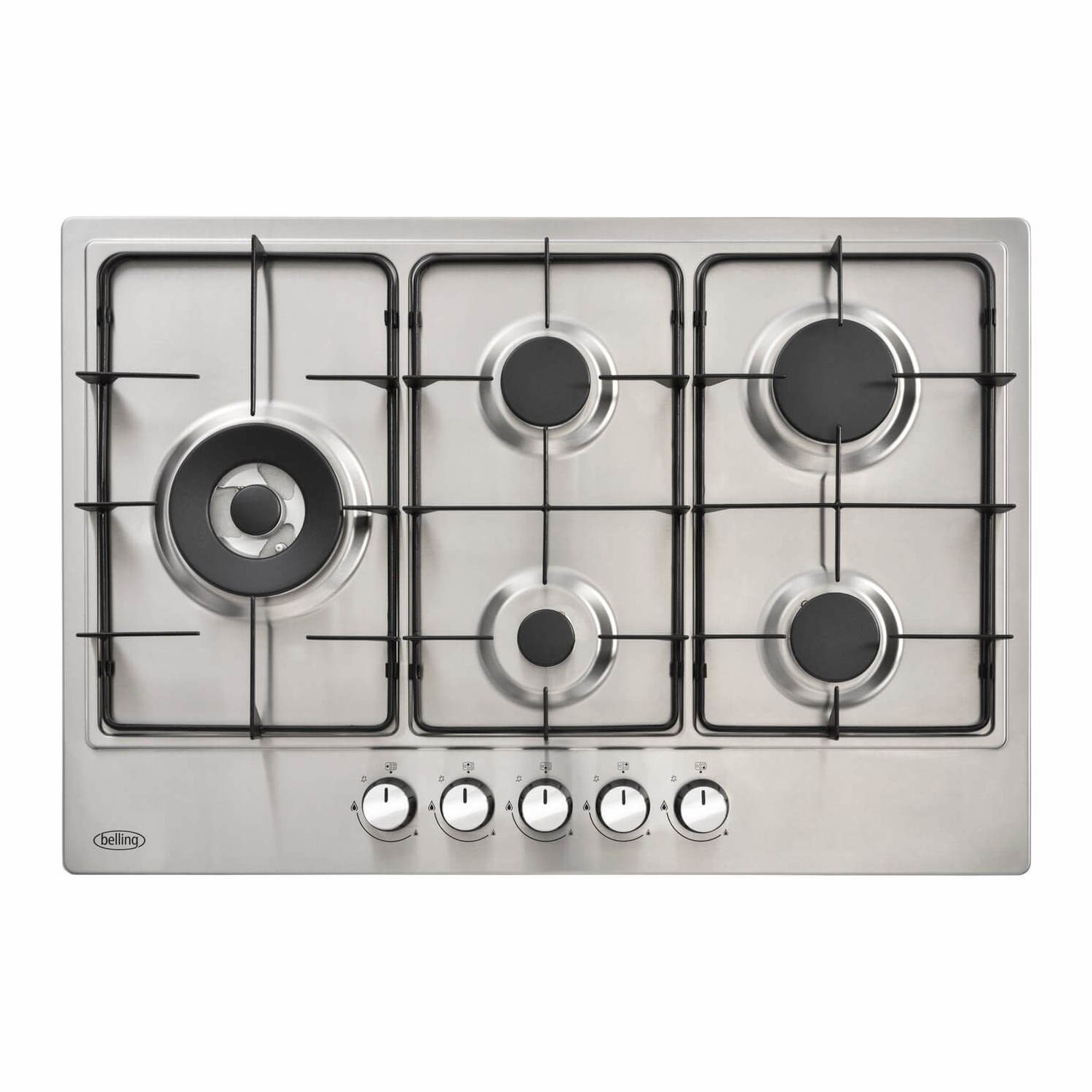 Belling 75cm 5 Burner Gas Hob - Stainless Steel