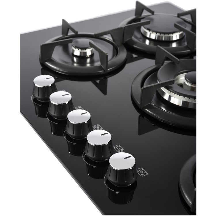 Belling 75cm Gas on Glass 5 Burner Gas Hob - Black
