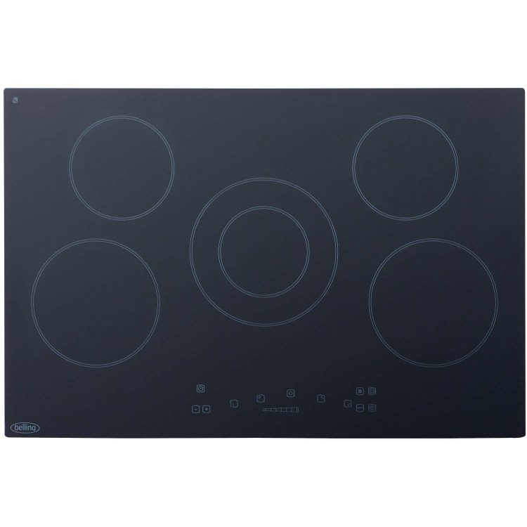 GRADE A1 - As new but box opened - Belling CH77TC 77cm Wide 5 Zone Touch Control Ceramic Hob - Black