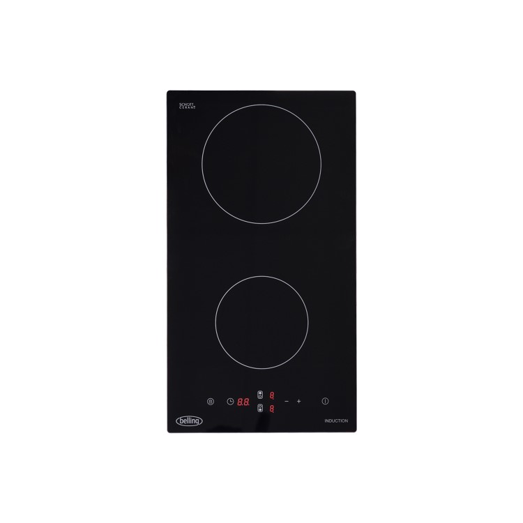 GRADE A1 - Belling 444410138 IH302T 30cm Touch Control Two Zone Induction Hob - Black