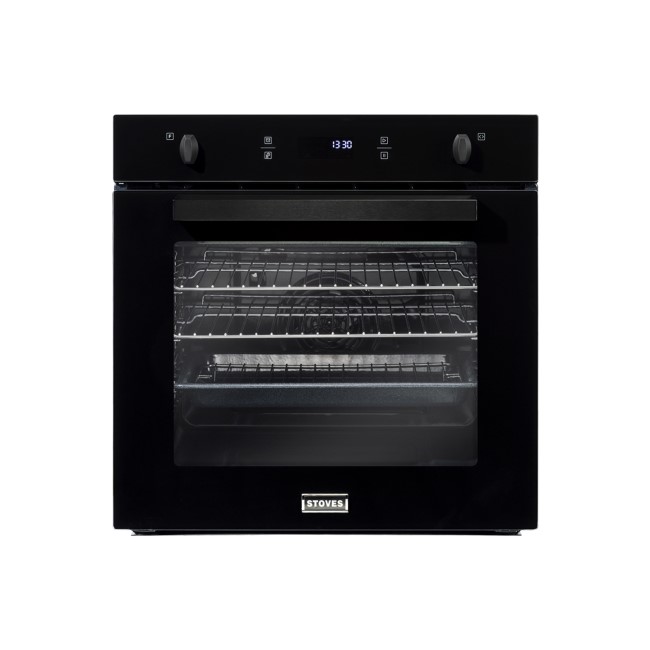 Stoves SEB602F 73L Built-in Single Fan Oven With Programmable Timer - Black