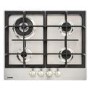 Refurbished Stoves GHU60C Front Control 58cm 4 Burner Gas Hob With Cast Iron Supports Stainless Steel