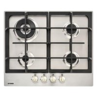 Refurbished Stoves GHU60C Front Control 58cm 4 Burner Gas Hob With Cast Iron Supports Stainless Steel