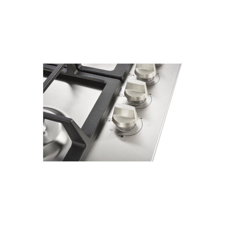 Refurbished Stoves GHU60C Front Control 58cm 4 Burner Gas Hob With Cast Iron Supports Stainless Steel