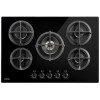 Stoves GTG75C Front Control 75cm Five Burner Gas-on-glass Hob With Cast Enamel Supports -