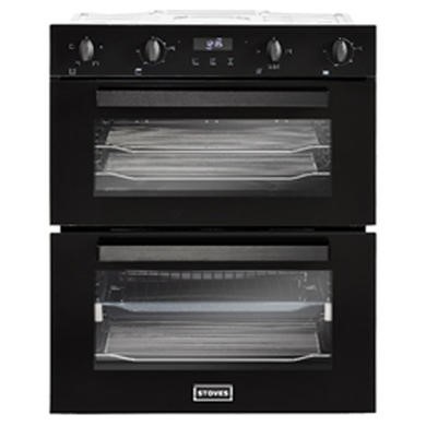 Refurbished Stoves BI702MFCT 60cm Double Built Under Electric Oven Black