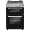 GRADE A2 - New World DF600MD 60cm Dual Fuel Cooker With Glass Lid - Silver