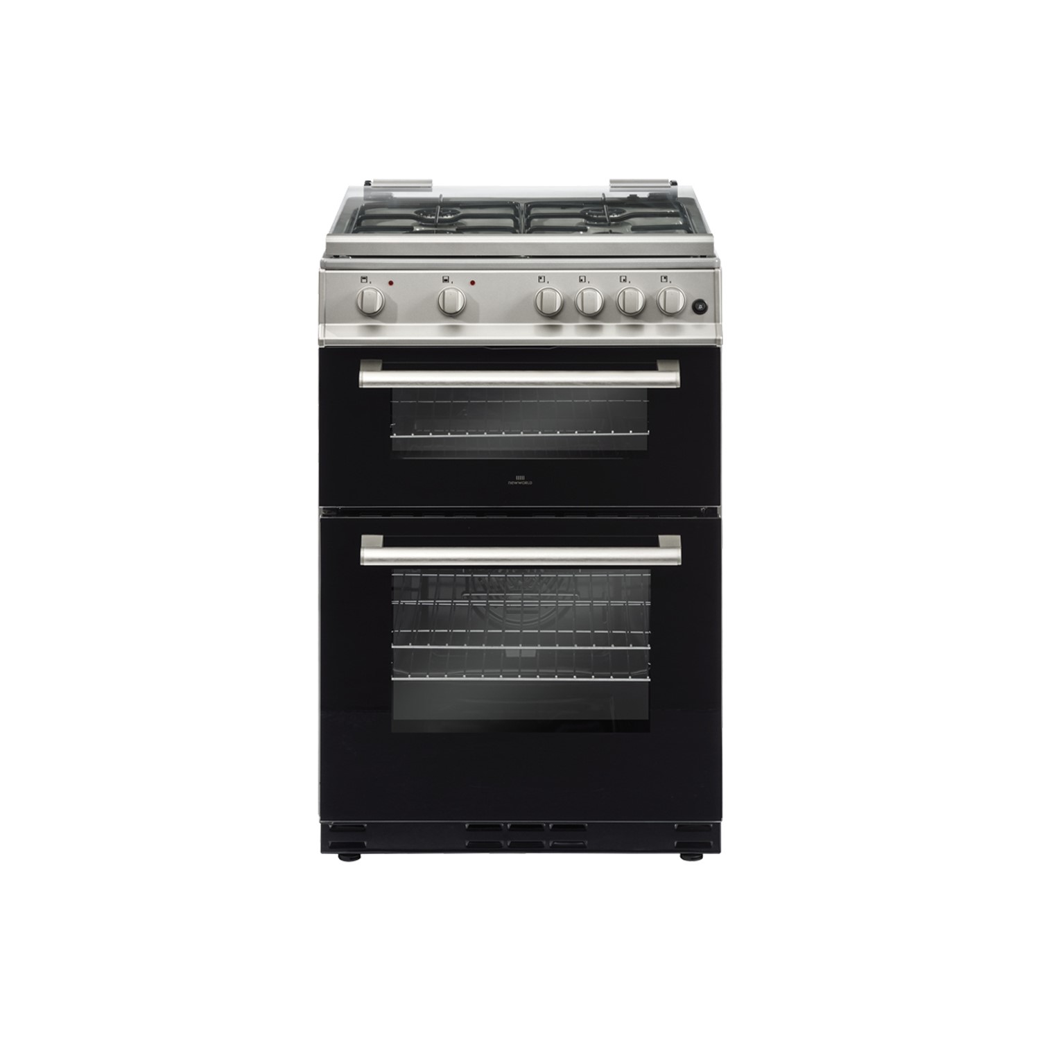 GRADE A2 New World DF600MD 60cm Dual Fuel Cooker With Glass Lid Silver